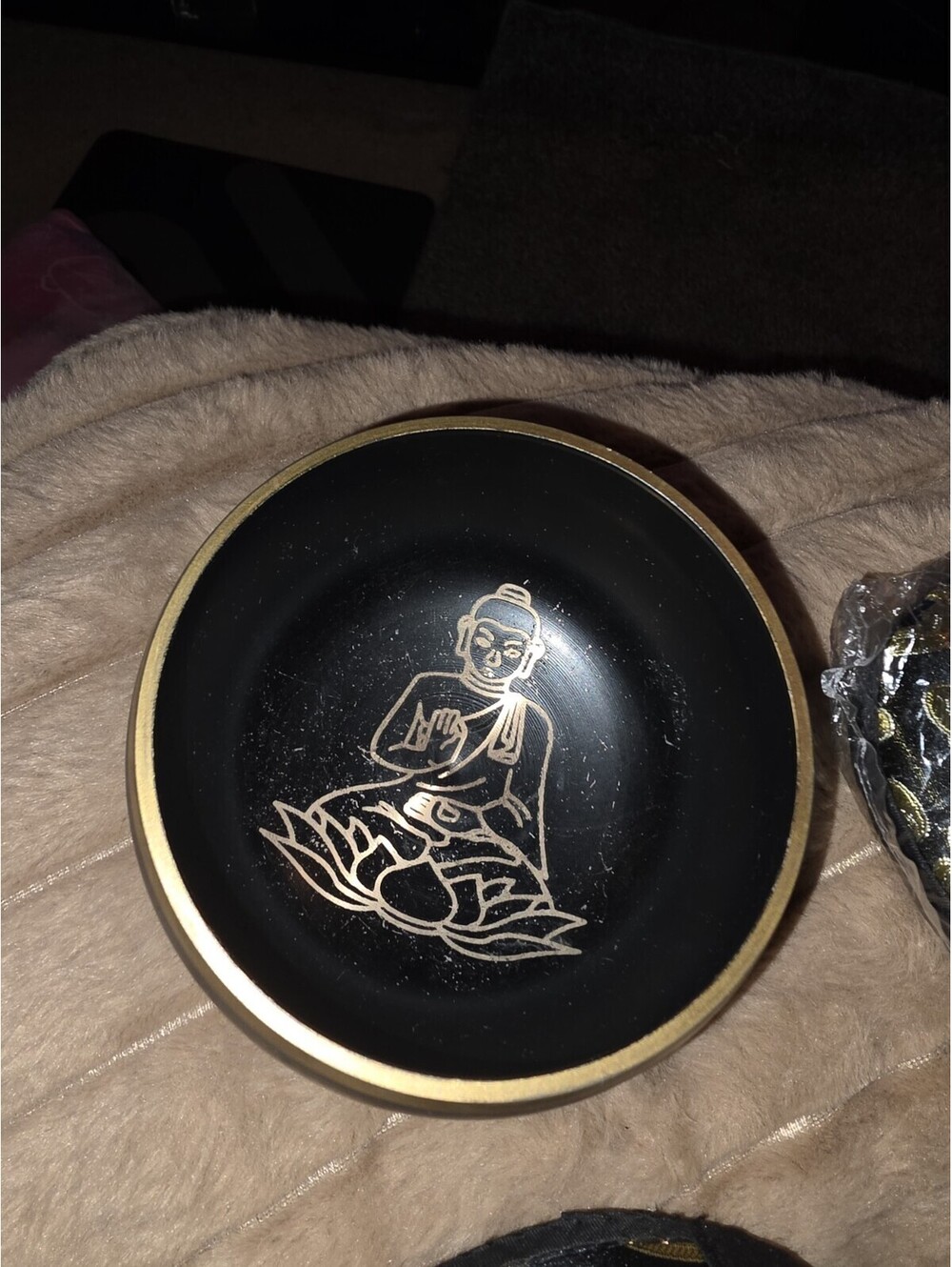 Tibetan Singing Bowl Bronze - Master Healing Grade - With Tibetan Thangka Art